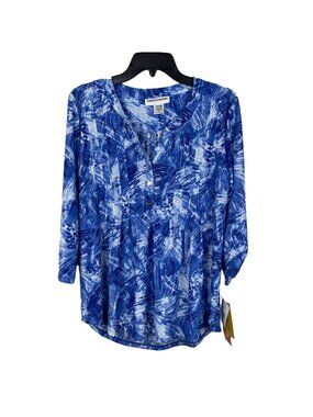 Cathy Daniels Women 3/4 Sleeve Pullover Top Blouse Size S